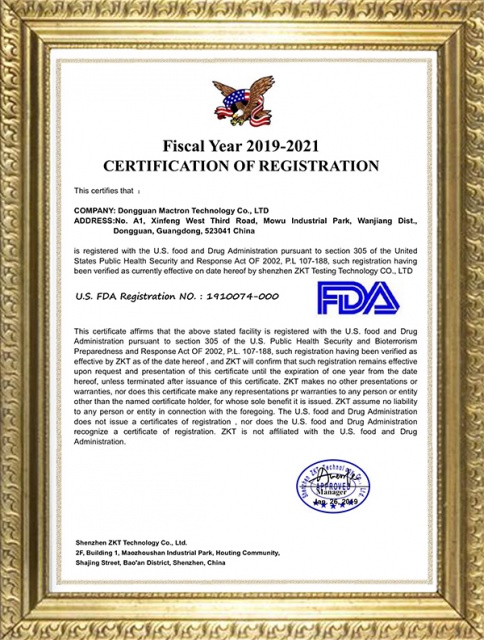 fda certificate